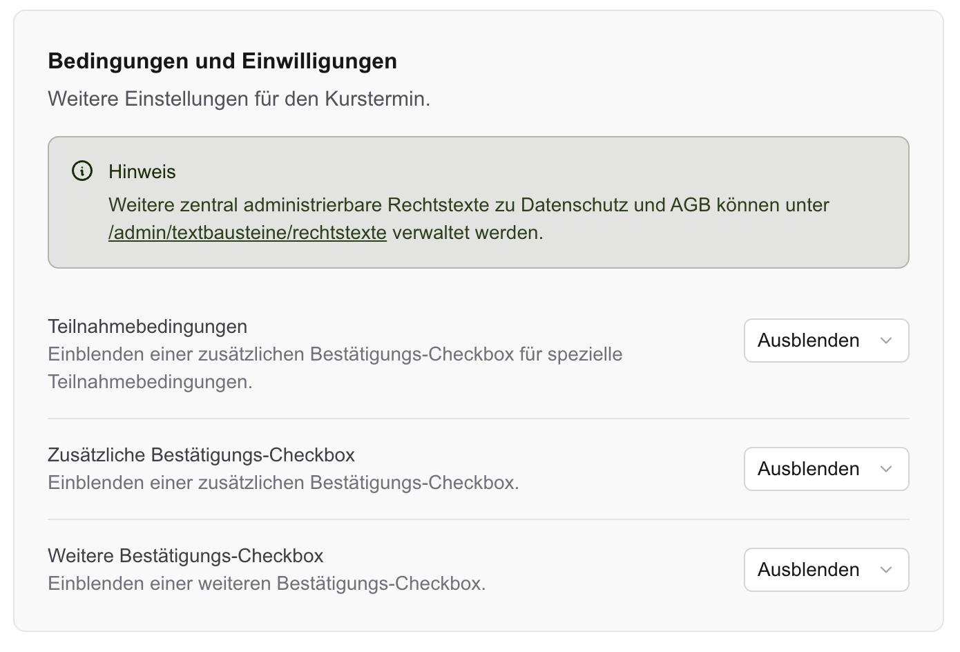 Zusätzliche Einstellungen